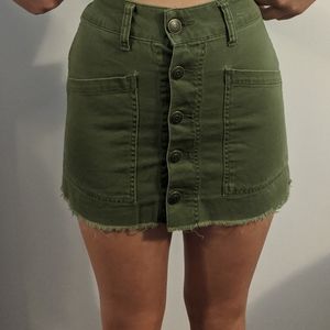 olive green skirt